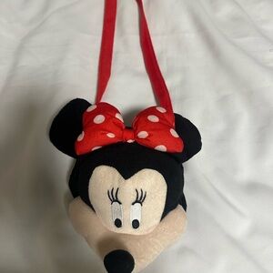 Minnie Mouse Plush Crossbody Bag - Red Bow (Kids Accessories)
